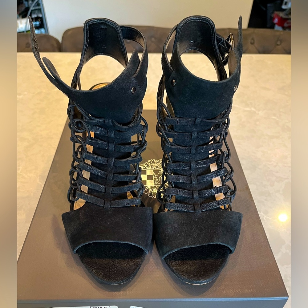 Vince Camuto Evel Caged Sandal Leather